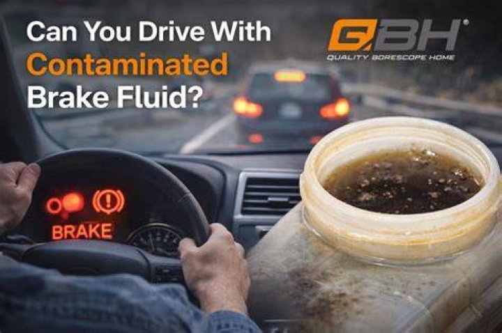 Can you drive with black brake fluid?