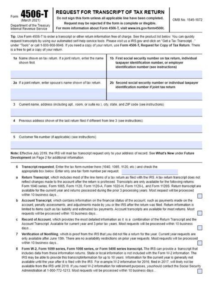 Can you fax form 4506-T?