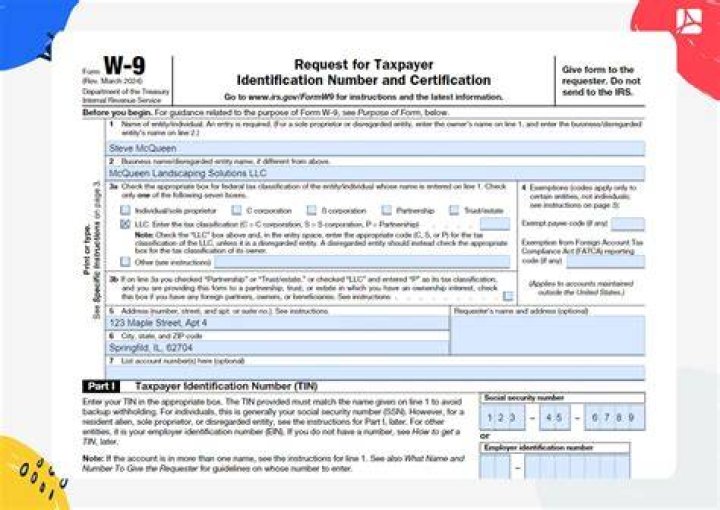 Can you fill out a W 9 for someone else?