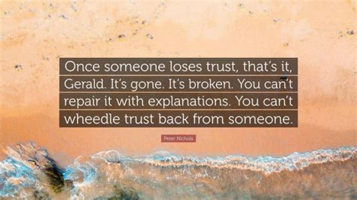 Can you get trust back once its gone?
