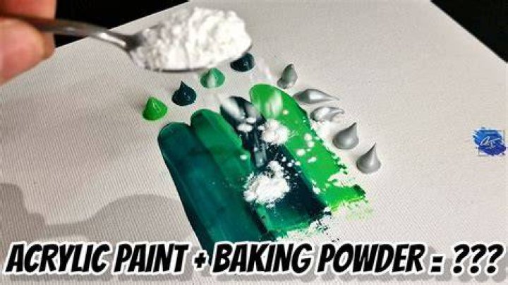 Can you mix baking powder with acrylic paint?