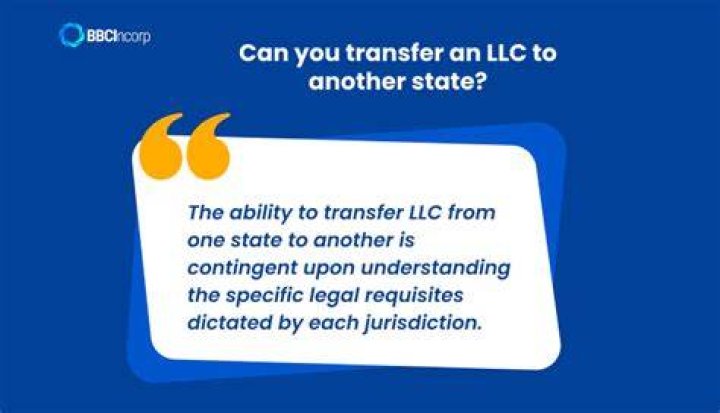 Can you move an LLC from one state to another?