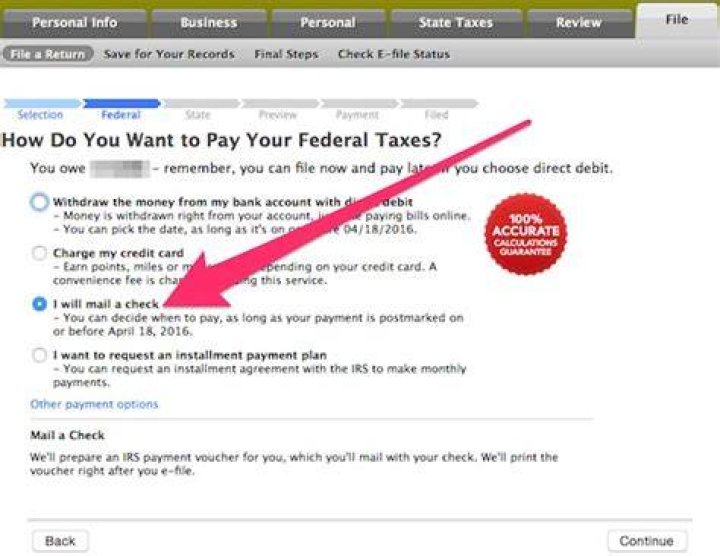 Can you pay taxes owed with TurboTax?
