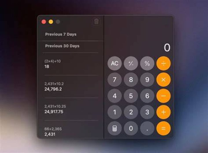 Can you see your history on the calculator app?