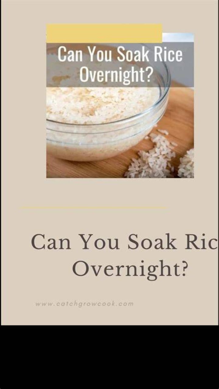 Can you soak rice overnight?