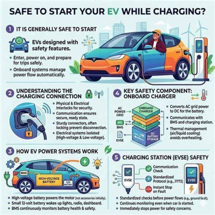 Can you start an electric car while charging?