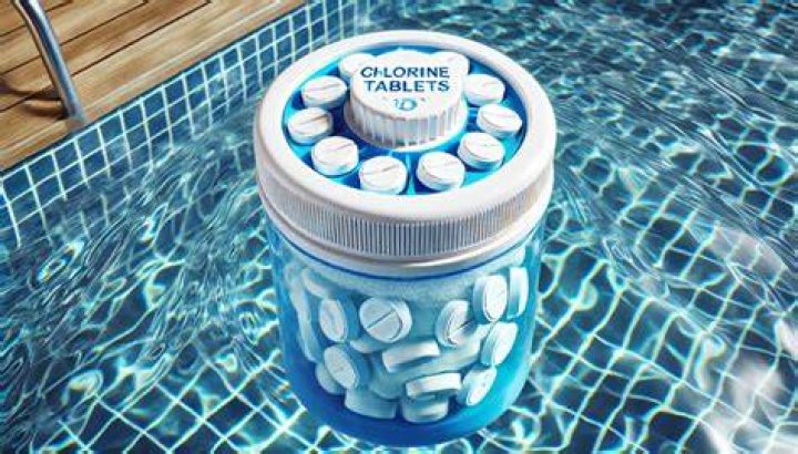 Can you swim while chlorine tablets in pool?