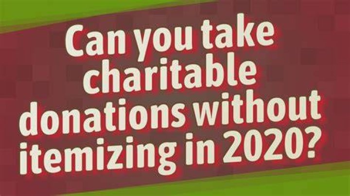 Can you take charitable donations without itemizing in 2020 TurboTax?