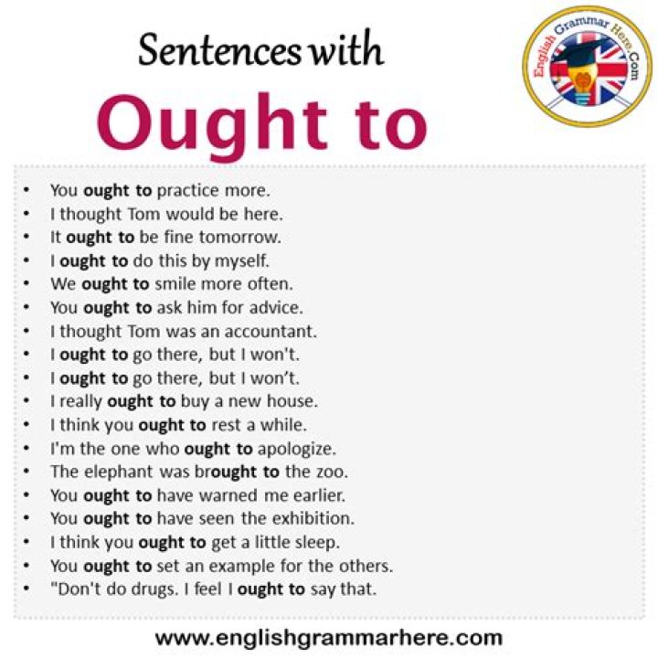 Can you use ought without TO?
