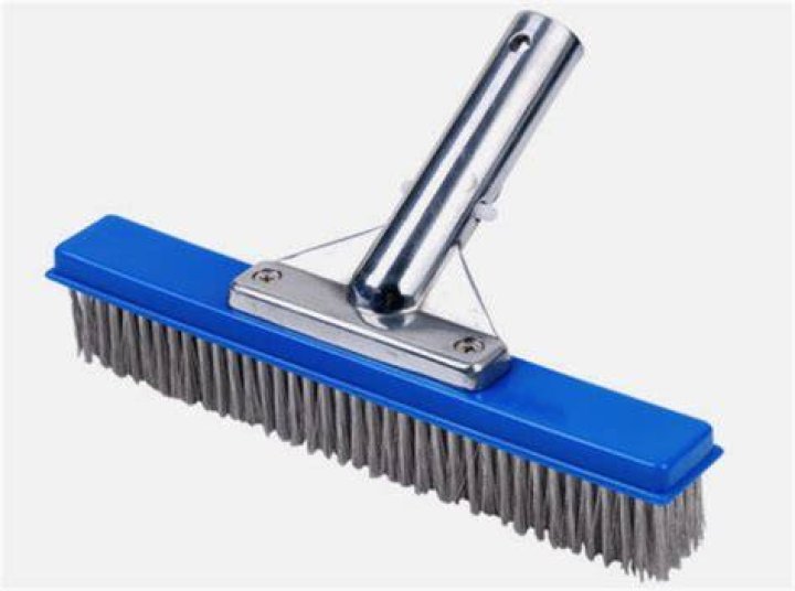 Can you use stainless steel brush plaster pool?