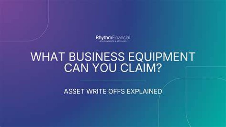 Can you write off equipment payments?