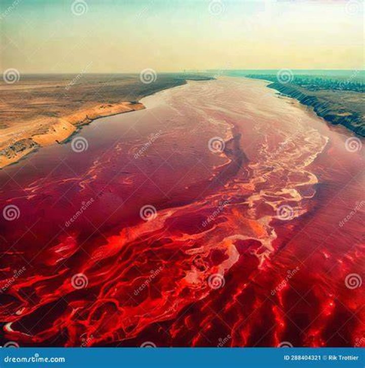 Did a river turn red?