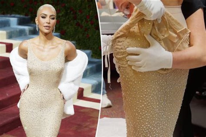 Did Kim Kardashian damage Marilyn Monroe's dress?