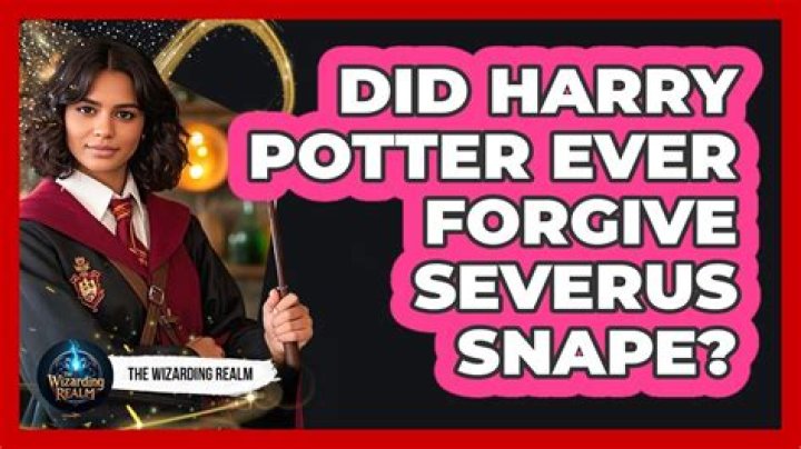 Did Snape ever forgive Harry?