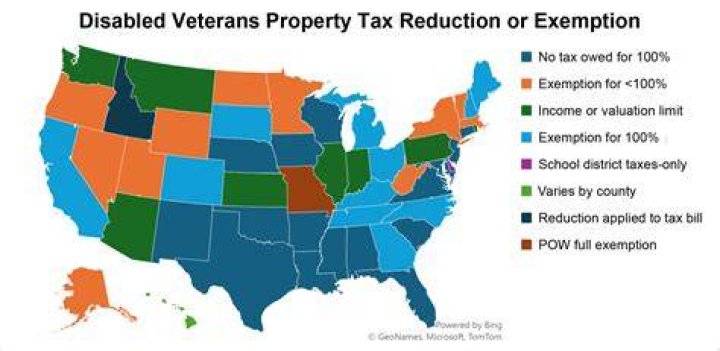 Do 100% disabled veterans pay property tax in California?