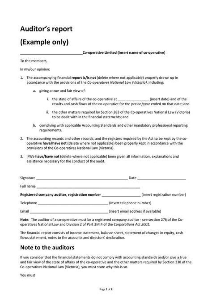 Do auditors report on internal controls?