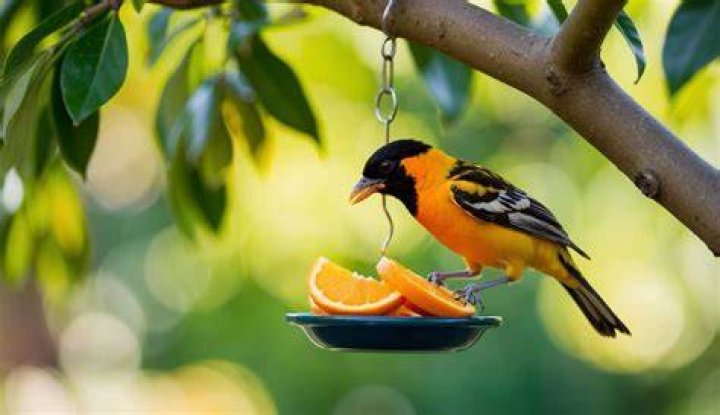 Do birds eat oranges?