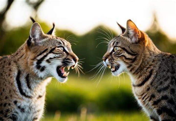 Do bobcats meow like house cats?