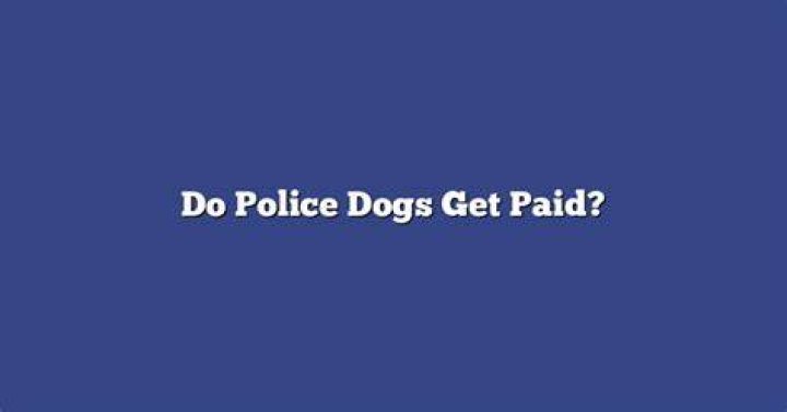 Do dog cops get paid?