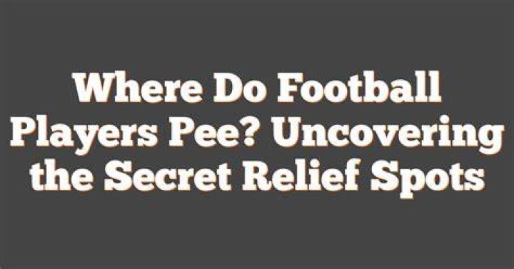 Do football players pee on themselves?