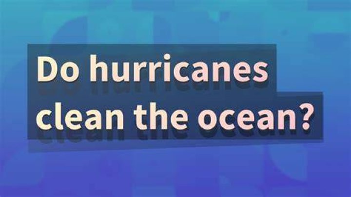 Do hurricanes clean the ocean?