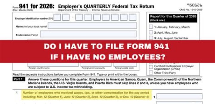 Do I have to file a 941 if I have no payroll?