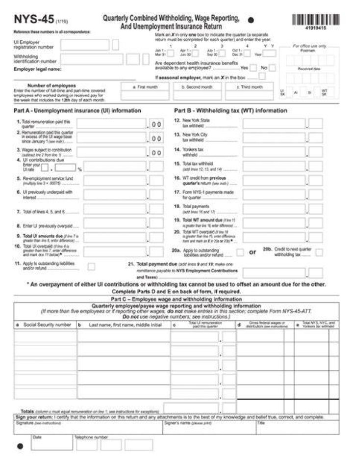 Do I need to file NYS-45?