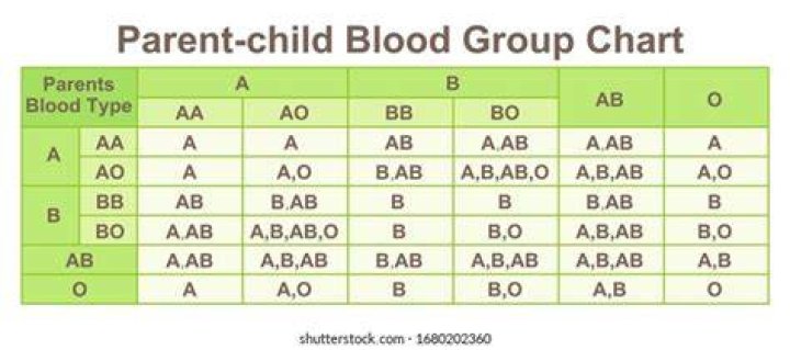 Do parents have same blood type as child?