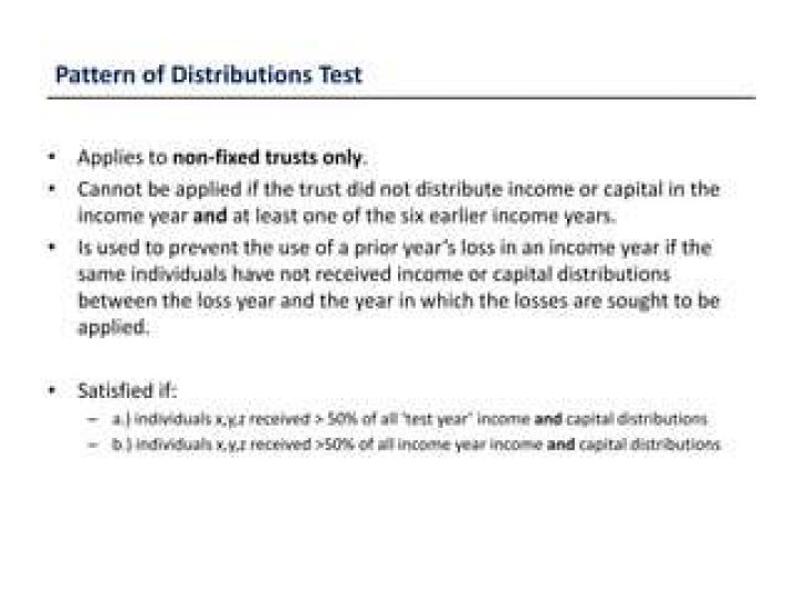Do trusts distribute losses?