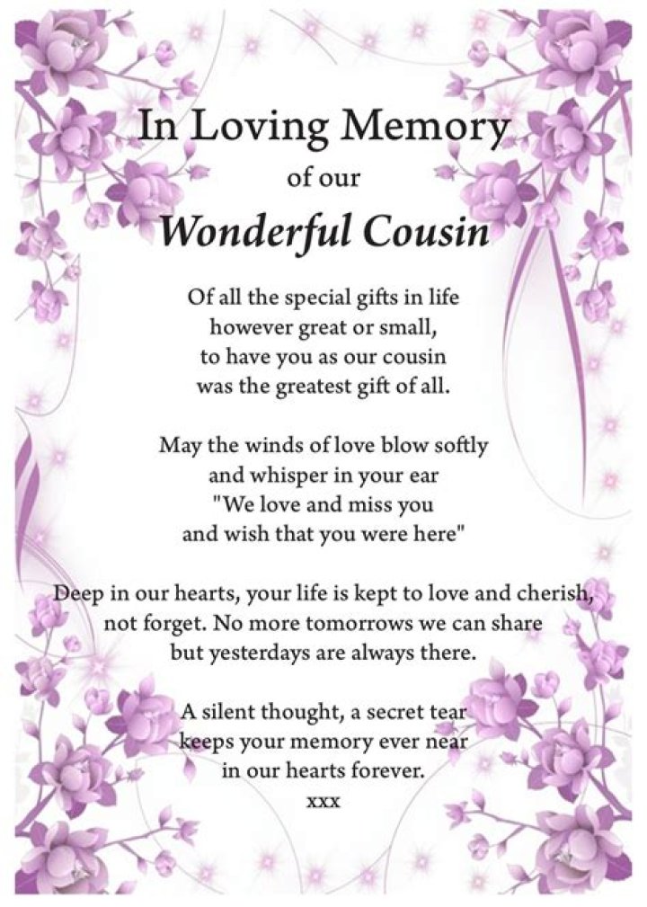 Do you get bereavement for cousin?