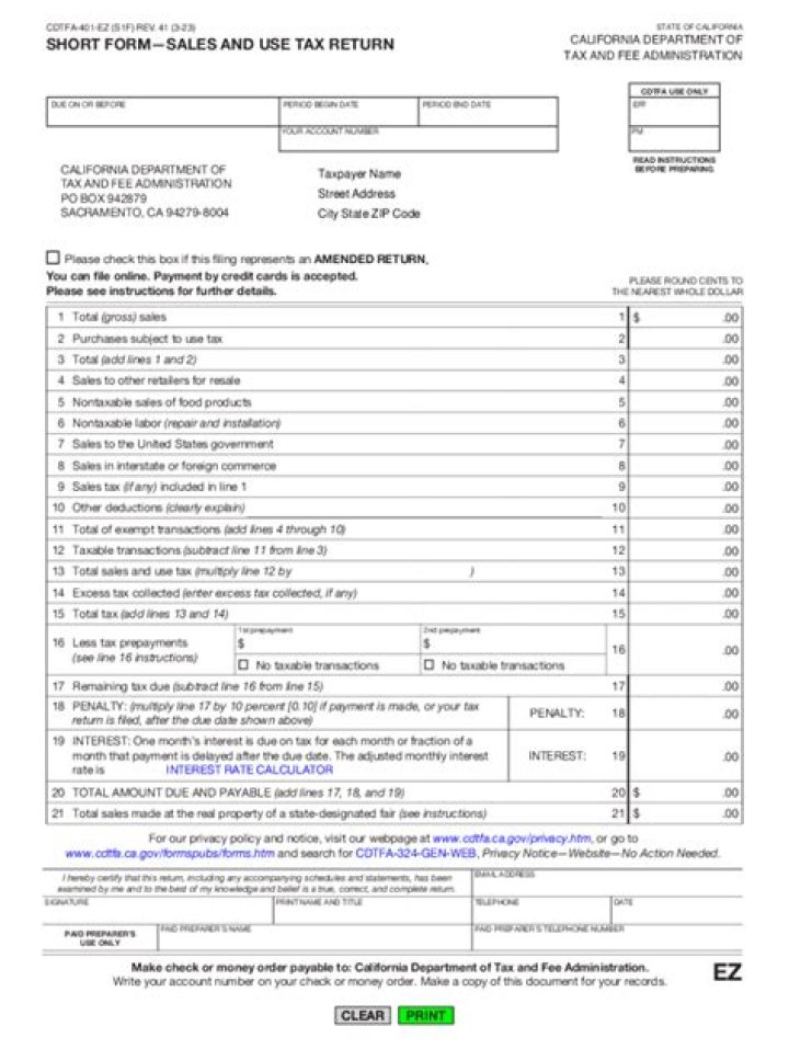Do you get sales tax back on returns California?