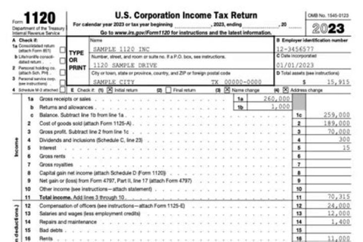 Do you have to file a 1120 tax return?