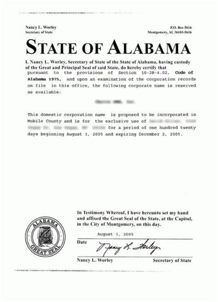 Do you have to file for incorporation in Alabama?