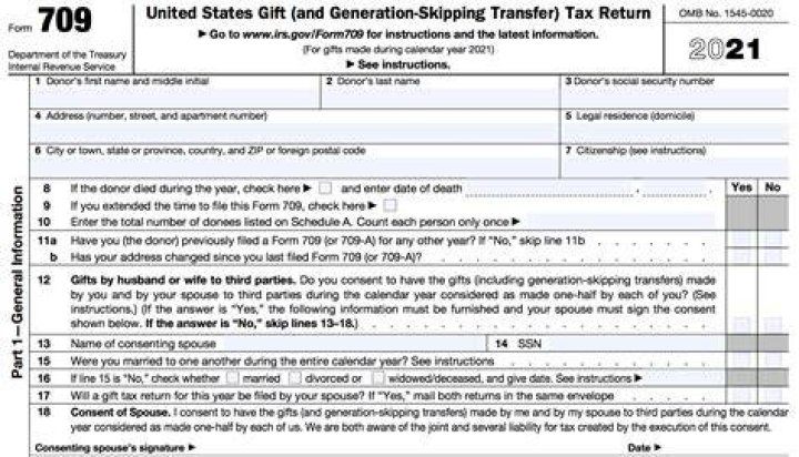 Do you have to fill out a 709 tax return?
