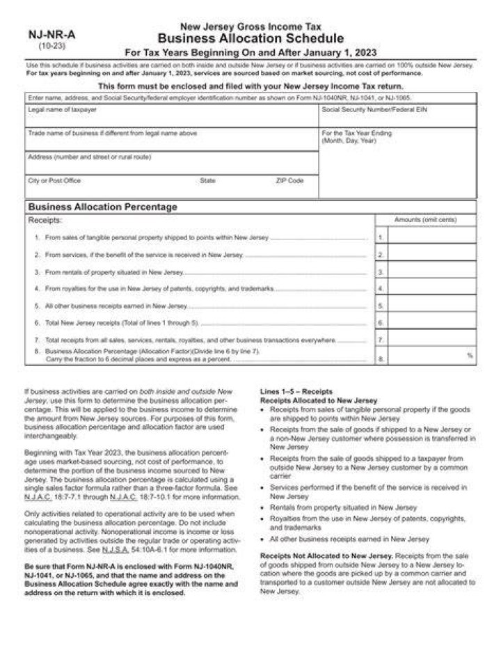 Do you need to fill out nonresident business allocation Schedule to allocate New York State business income?