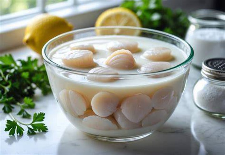 Do you soak scallops in milk?