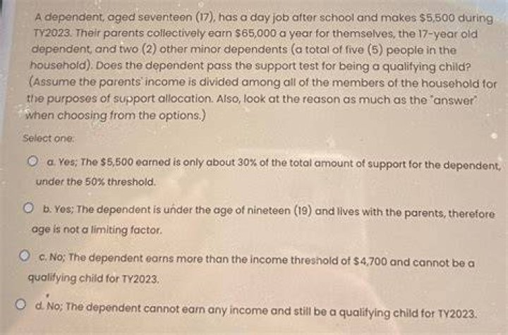 Does a 19 year old count as a dependent?