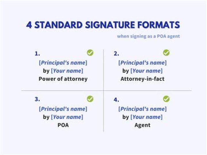 Does a POA sign their name?