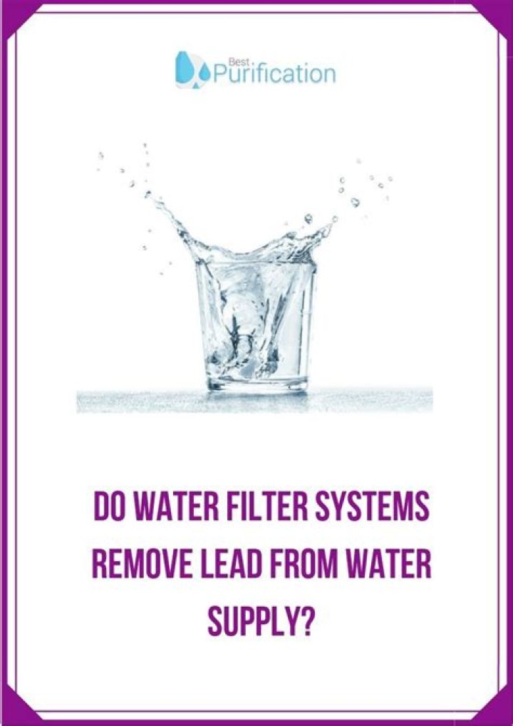 Does a water filter remove lead?