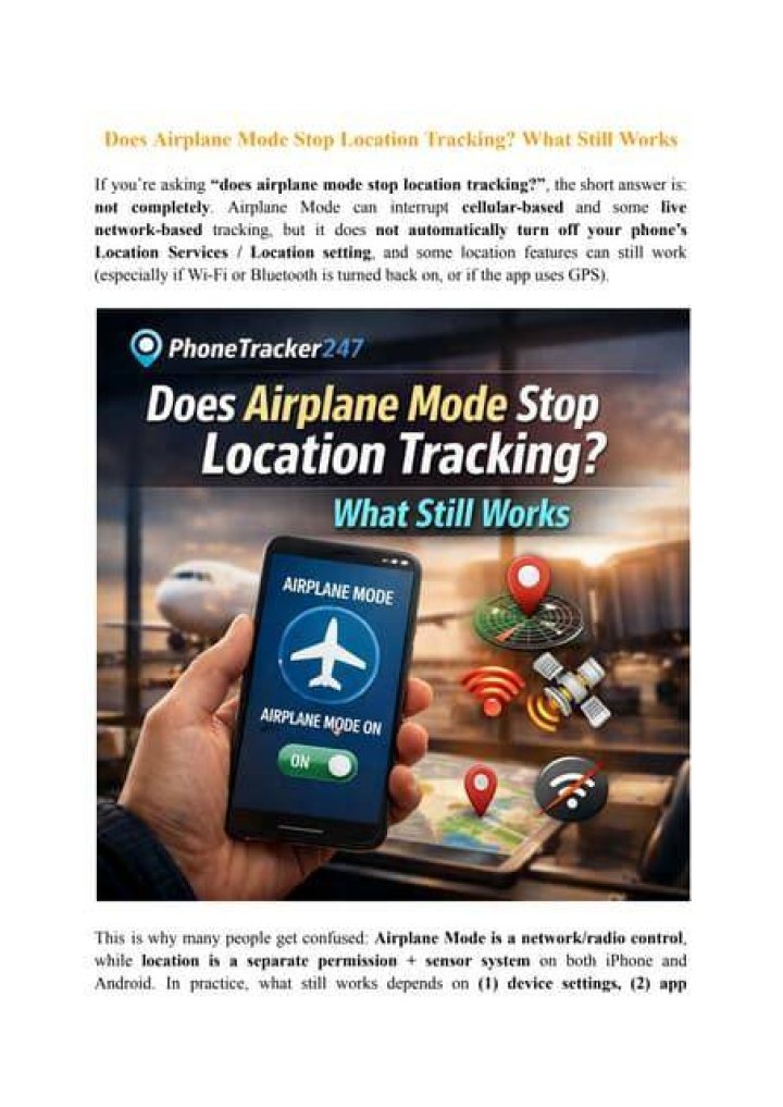 Does airplane mode stop spyware?