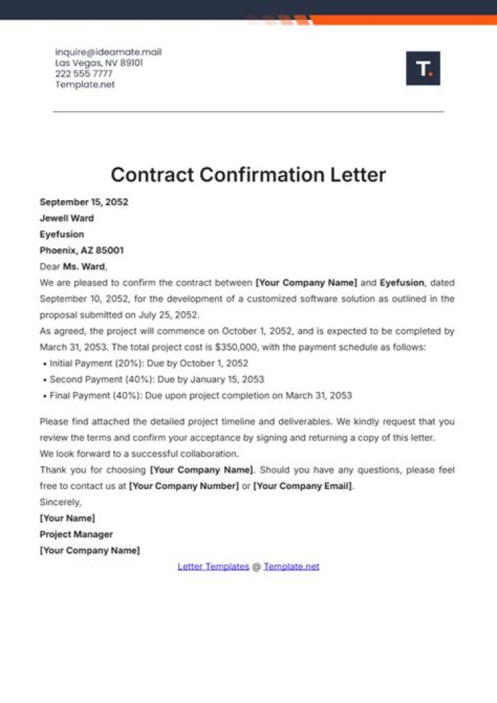 Does an order confirmation count as a contract?