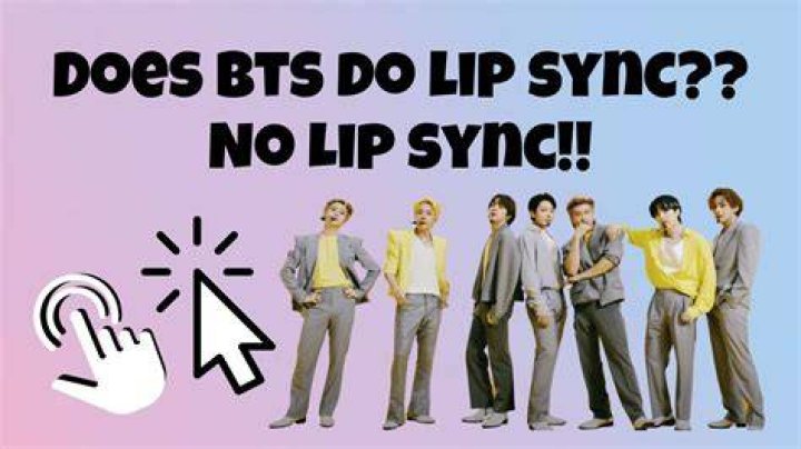 Does BTS lip sync?