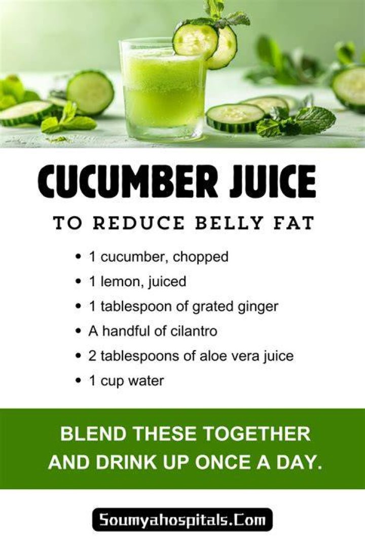Does cucumber ginger and lemon reduce belly fat?