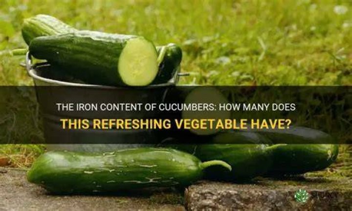 Does cucumber have iron?