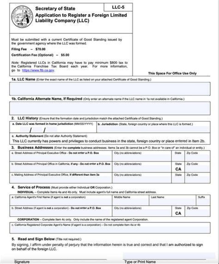 Does Florida require foreign LLC?