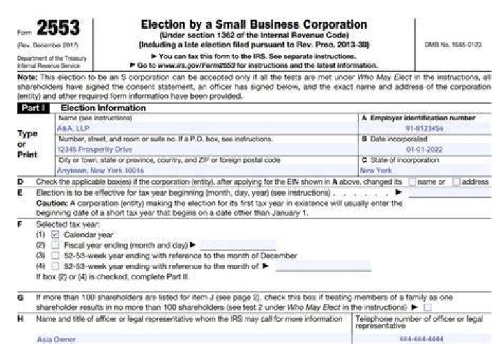 Does Form 2553 have to be filed every year?