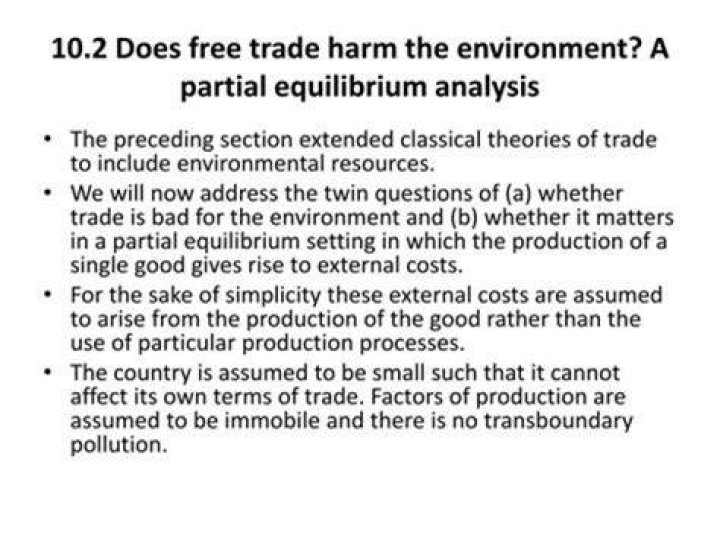 Does free trade harm the environment?