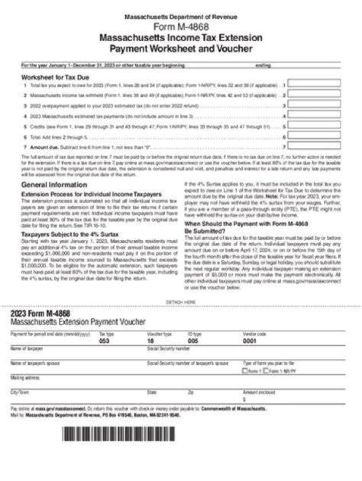 Does Massachusetts require a tax extension?