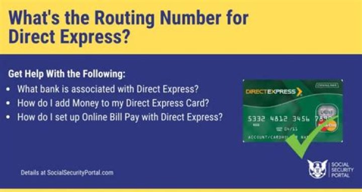 Does my Direct Express have a routing number?