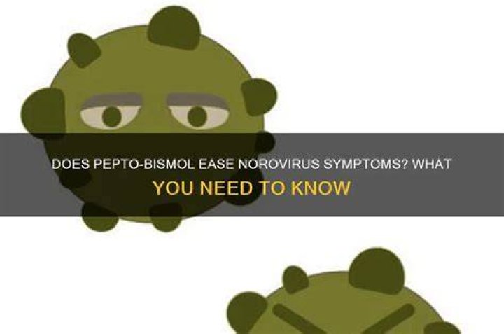 Does Pepto Bismol help with norovirus?